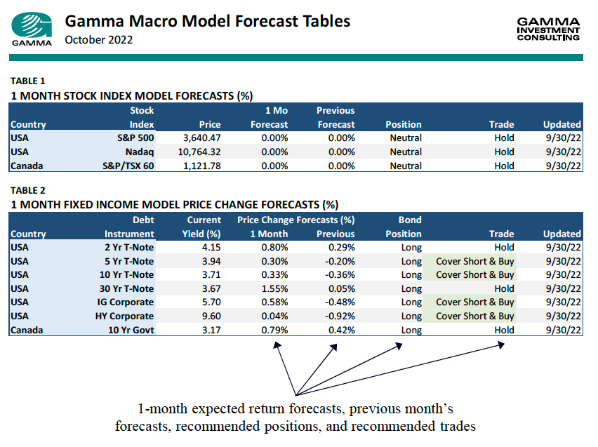 Gamma Macro Model Directional Indicators